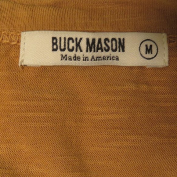 Buck Mason Mens Slub T-Shirt Curved Hem Crew S/S - Picture 7 of 12